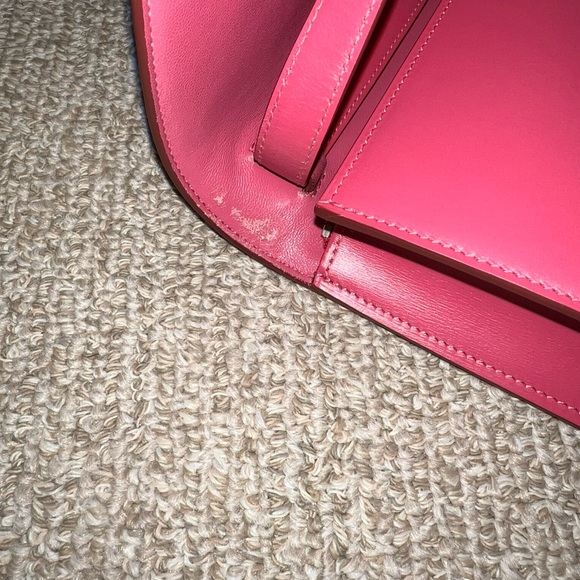 Celine Classic Box Medium Bubble Pink SilverHardware Smooth Leather Shoulder Bag - Picture 13 of 14